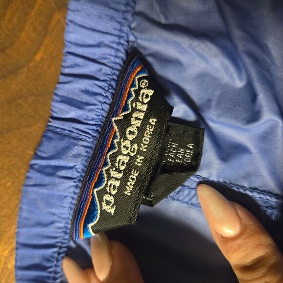 Patagonia Pants Adult Blue Track Parachute Windbreaker size XS made in Korea - Picture 11 of 12